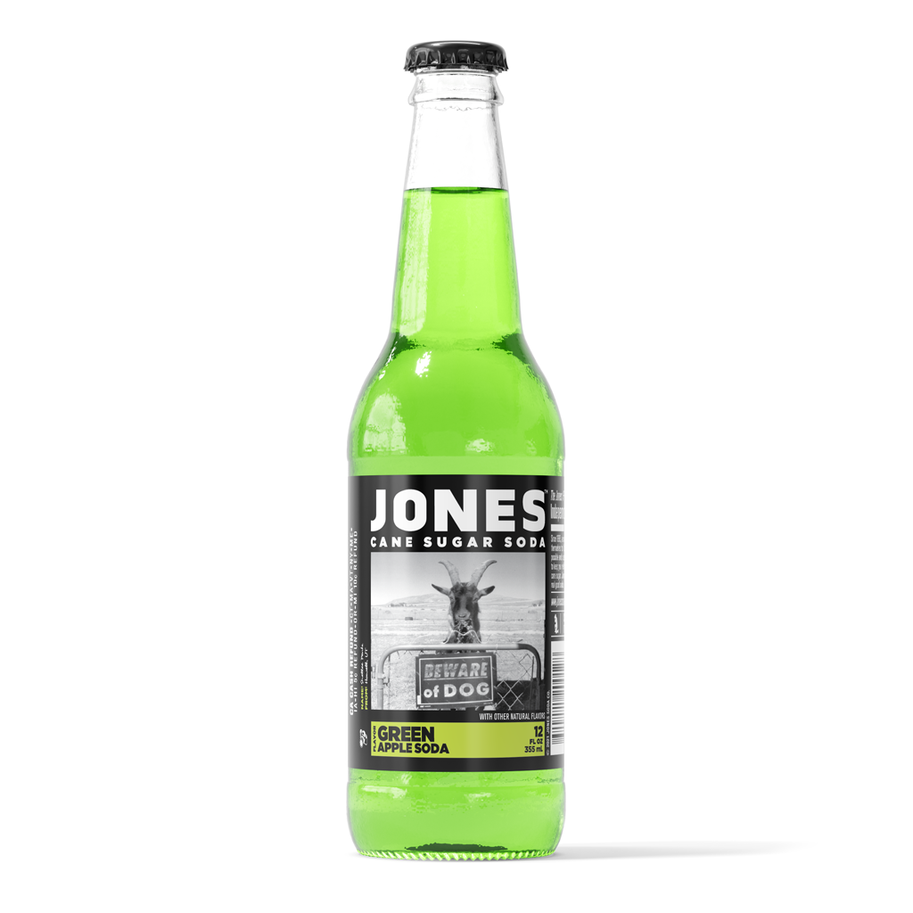 JonesB Green Apple Cane Sugar Soda