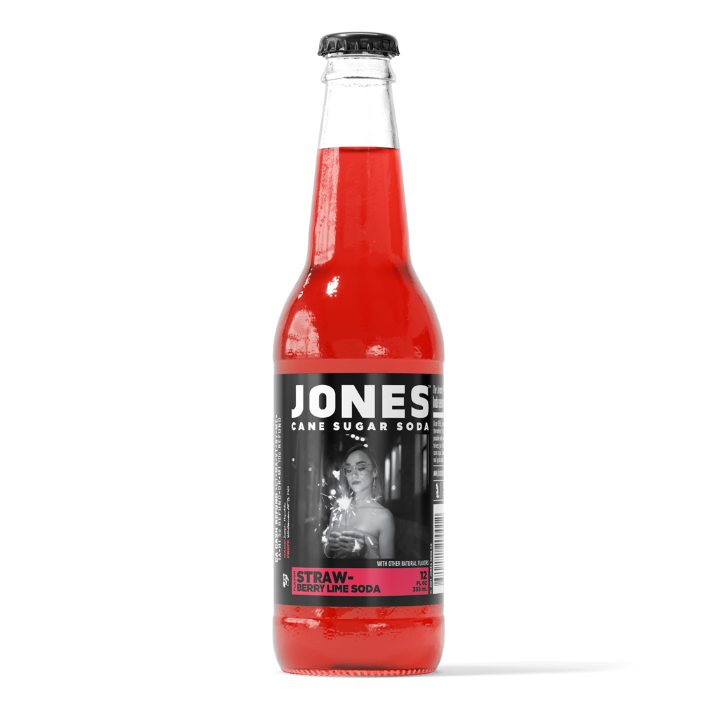 JonesB Strawberry Lime Cane Sugar Soda